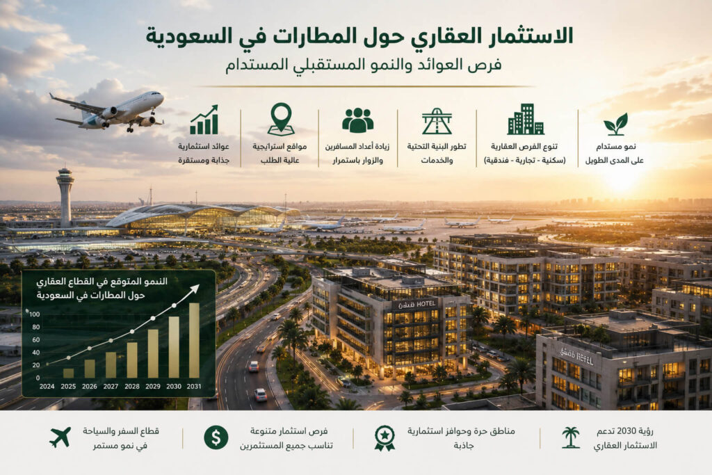 الاستثمار العقاري حول المطارات في السعودية