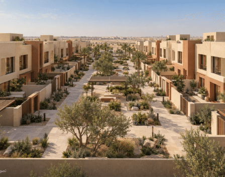 تصور تخيلي الواجهة الخارجية ضمن تاون هاوس في الرياض — نموذج 603