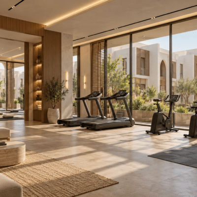 تصور تخيلي المرافق الداخلية ضمن دبلكسات سكنية في جدة — نموذج 605